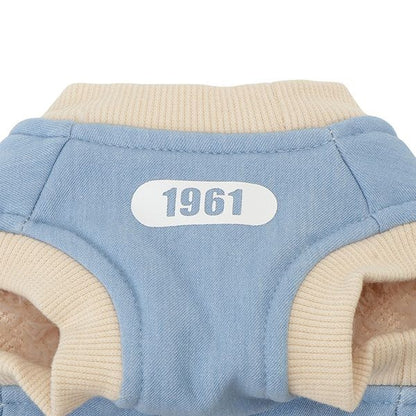 エドウイン EDWIN デニム切り替えふわもこスウェット【犬服 ドッグウエア ウエア トップス パーカー フーディ スウェット トレーナー カジュアル】