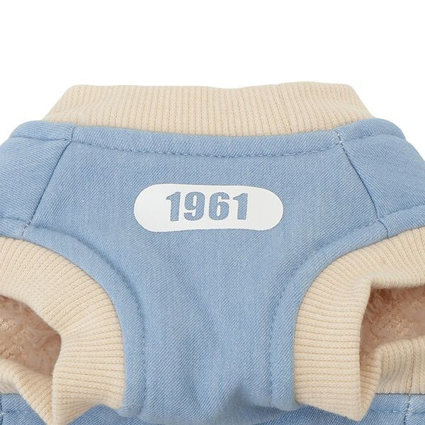 エドウイン EDWIN デニム切り替えふわもこスウェット【犬服 ドッグウエア ウエア トップス パーカー フーディ スウェット トレーナー カジュアル】