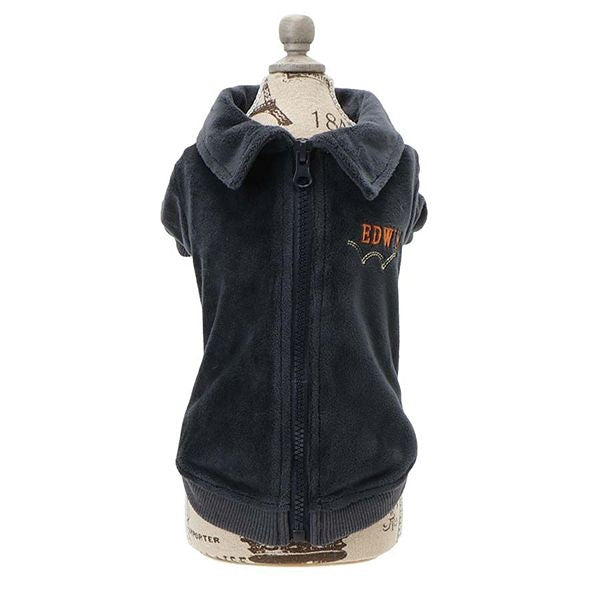 エドウイン EDWIN ポイントロゴジップジャケット【犬服 ドッグウエア ウエア アウター ジャケット カジュアル】