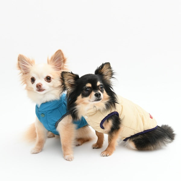 エドウイン EDWIN ポイントカラーキルティングベスト【犬服 ドッグウエア ウエア アウター ボア ベスト カジュアル】