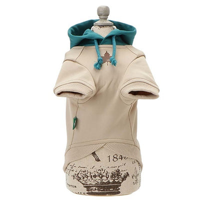 ロゴス LOGOS パッチ風デザインパーカー【犬服 ドッグウエア ウエア トップス パーカー フーディ スウェット トレーナー カジュアル】