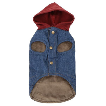 エクストララージ XLARGE デニムフーディー【犬服 ドッグウエア ウエア トップス フーディ パーカー スウェット トレーナー カジュアル】