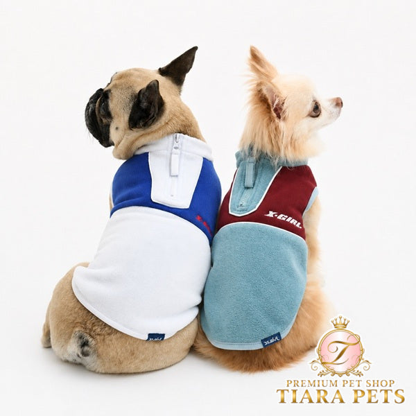 エックスガール X-girl バイカラーフリース【犬服 ドッグウエア ウエア トップス フリース カジュアル】