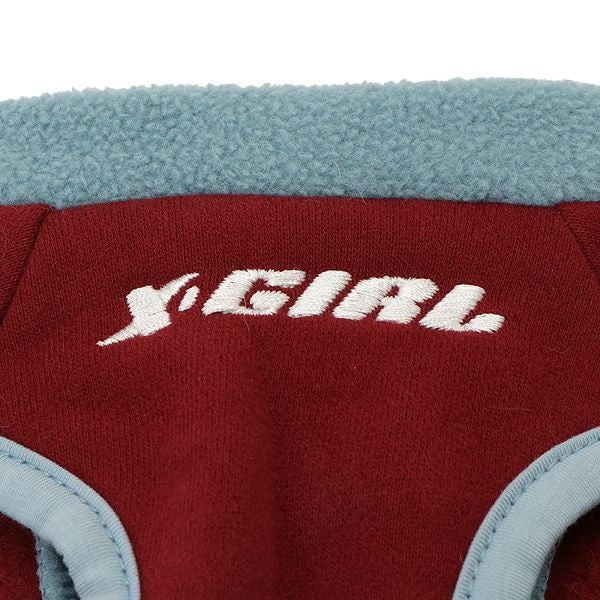 エックスガール X-girl バイカラーフリース【犬服 ドッグウエア ウエア トップス フリース カジュアル】