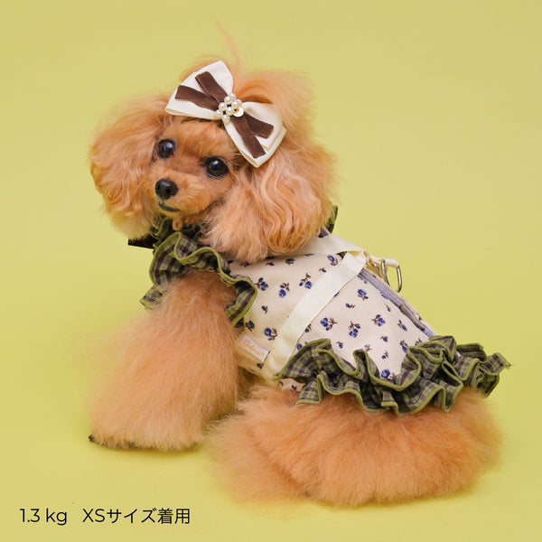 ゴッドピヴァ GODPIVA ガーリーブーケTERAハーネス【小型犬用 犬用 ハーネス 一体型 お散歩 お出掛け セレブ】