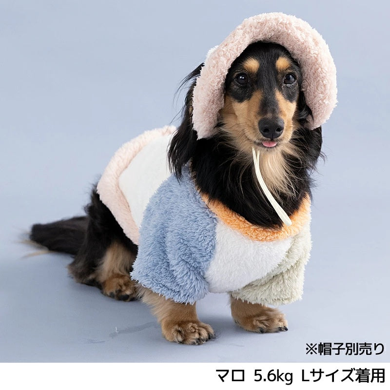 ディーズチャット D's CHAT ☆予約品☆ 配色ボアアウター【犬服 ドッグウェア アウター ジャケット コート セレブ】