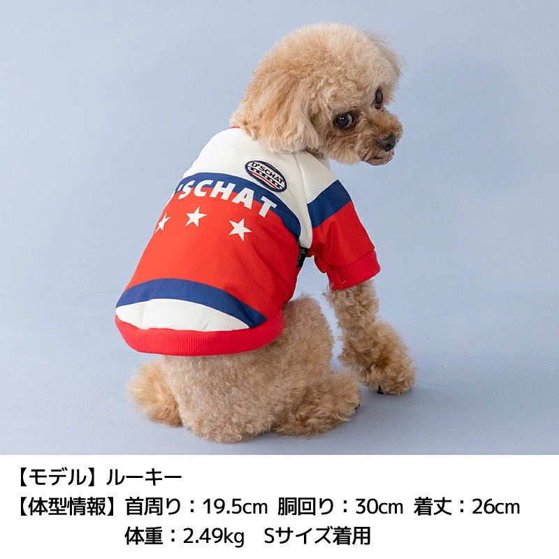 ディーズチャット D's CHAT ☆予約品☆ 裏起毛ナイロンアウター【犬服 ドッグウェア アウター ジャケット コート セレブ】