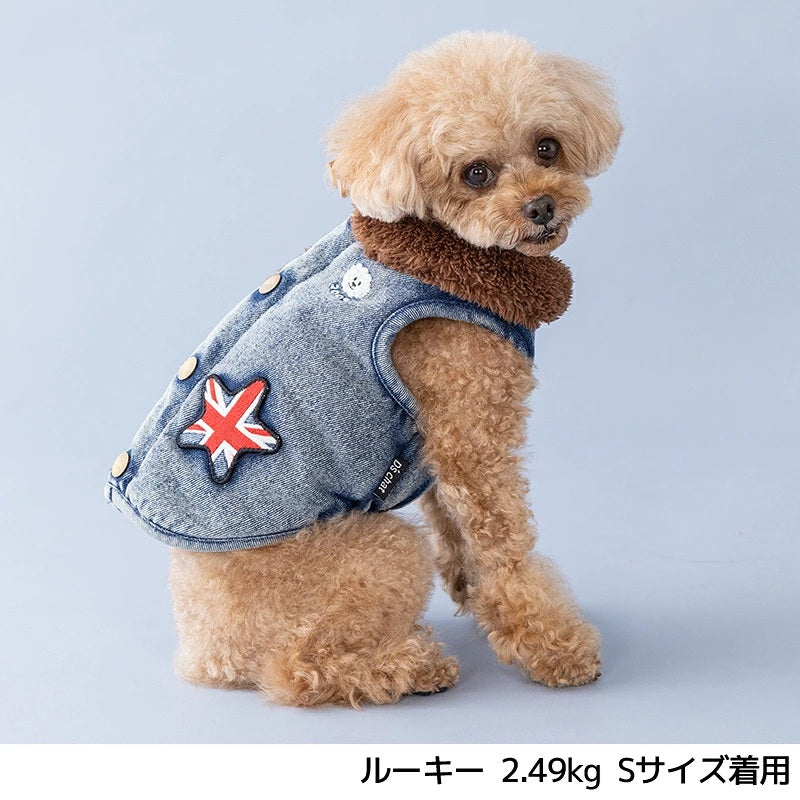 ディーズチャット D's CHAT ☆予約品☆ 星柄刺しゅうアウター【犬服 ドッグウェア アウター ジャケット コート セレブ】