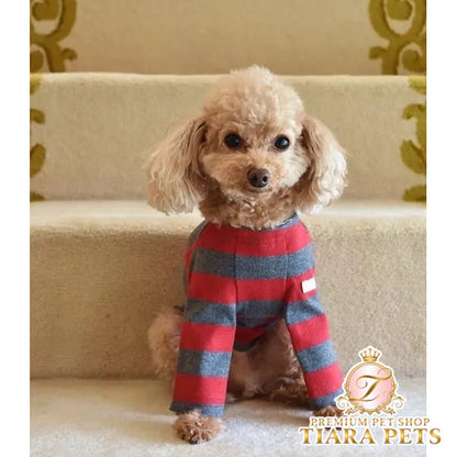 プエルト PUERTO 長袖ノルウェイの森ボーダーカットソー【小型犬 犬服  ドッグウエアトップス カットソー 長袖 セレブ】