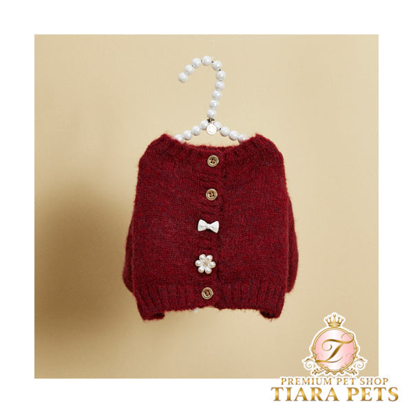 ルイスドッグ louisdog Alpaca Gem Cardigan【小型犬 犬服 ドッグウエア トップス フーディ パーカー セレブ】