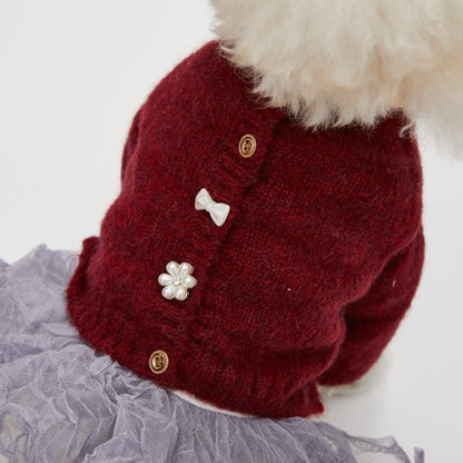 ルイスドッグ louisdog Alpaca Gem Cardigan【小型犬 犬服 ドッグウエア トップス フーディ パーカー セレブ】