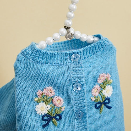 ルイスドッグ louisdog Merino Little Bouquet Cardigan【小型犬 犬服 ドッグウエア トップス フーディ パーカー セレブ】