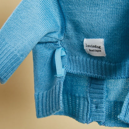 ルイスドッグ louisdog Merino Little Bouquet Cardigan【小型犬 犬服 ドッグウエア トップス フーディ パーカー セレブ】