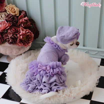 ウーフリンク WOOFLINK SORBET CONFETTI BERET【犬服 犬用 帽子 ヘアアクセサリー ベレー帽 セレブ】