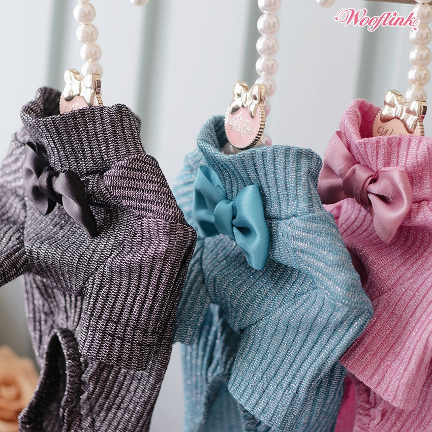 ウーフリンク WOOFLINK HOLIDAY SHIMMER BASIC TURTLENECK【犬服 ドッグウエア トップス セレブ】