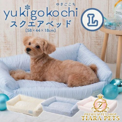 tassu タッス yukigokochi ゆきごこち スクエアベッド L 58×44×18cm 犬 猫 ペットベッド ひんやり 接触冷感 夏用 滑り止め付き