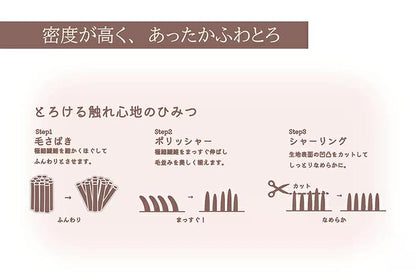 tassu タッス ミルクファー ラウンドベッド Φ50×15cm 犬 猫 ペットベッド 冬用 ふわふわ 滑り止め付き