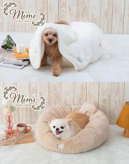 tassu タッス mimi シェル型ベッド 50×50×21cm 犬 猫 ペットベッド ふわふわ あったか 冬用 滑り止め付き