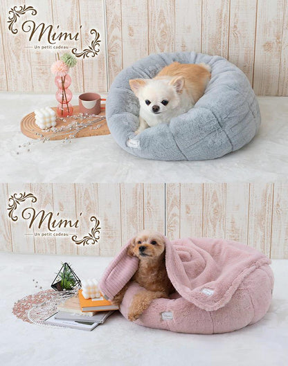 tassu タッス mimi シェル型ベッド 50×50×21cm 犬 猫 ペットベッド ふわふわ あったか 冬用 滑り止め付き