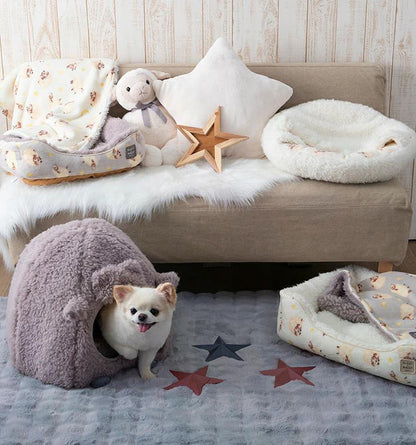 tassu タッス SLEEP×SHEEP もぐりベッド 45×45×10cm 犬 猫 ペットベッド ふわふわ あったか 冬用 滑り止め付き