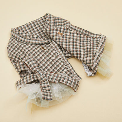 ルイスドッグ louisdog Hazel Robe ヘーゼルローブ【小型犬 犬服 ドッグウェア ローブ チュチュ チェック柄 セレブ】