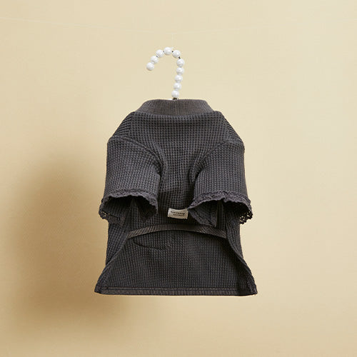 ルイスドッグ louisdog Waffle Pocket Tee ワッフルポケットTシャツ【小型犬 犬服 ドッグウェア 長袖 カットソー セレブ】