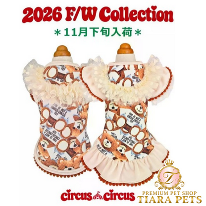 サーカスサーカス circus circus Toy Bear Heart Frill ワンピース(CCW-0304)【小型犬 トップス ワンピース】