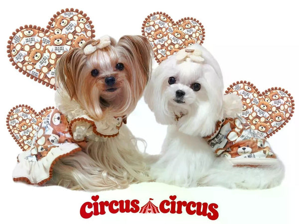 サーカスサーカス circus circus Toy Bear Heart Frill ワンピース(CCW-0304)【小型犬 トップス ワンピース】