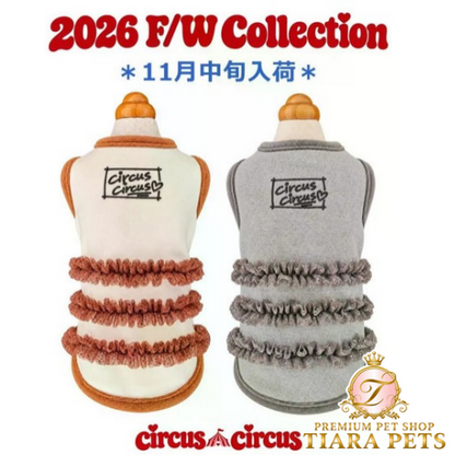 サーカスサーカス circus circus Glittery Frill Warm Tops ワンピース(CCW-0305) XXS～L【小型犬 トップス ワンピース フリル】