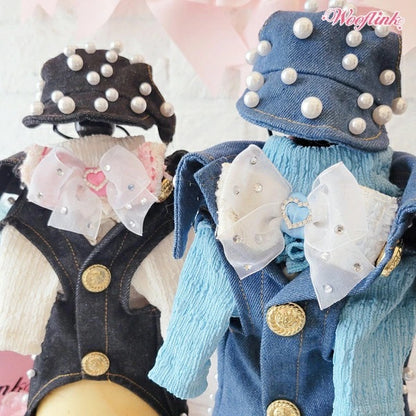 ウーフリンク WOOFLINK MY PEARL DENIM CAP【小型犬 犬服 ウエア 帽子 キャップ セレブ】