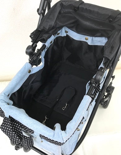 Mother Cart Agility Denim [Small dog carrier bag carrier cart pet cart pet  buggy dog ​​supplies]