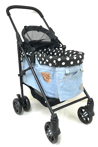 For changing] Mother Cart Lapre L size denim [Small dog carrier bag, –  TIARA PETS