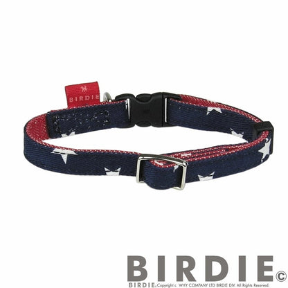 バーディ BIRDIE スターデニムカラー(SS)【超小型犬 猫用 ペット 首輪 カジュアル カラー】